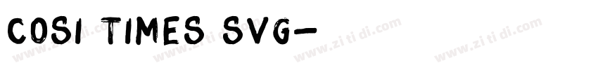 Cosi Times SVG字体转换